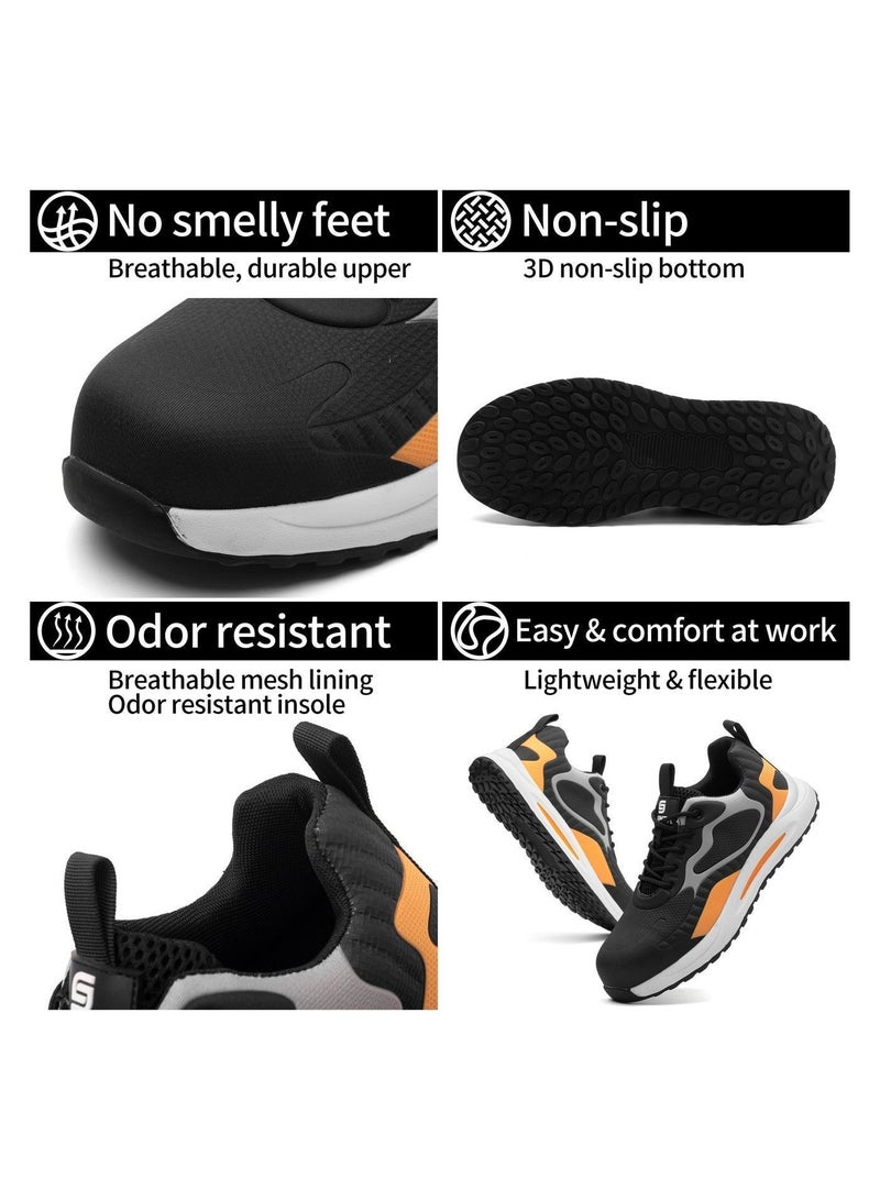 SLIMTA® Safety Shoes for Men Women Non-Slip Lightweight Breathable Sneakers Puncture Proof Protective Industrial Work Shoes - Image 2